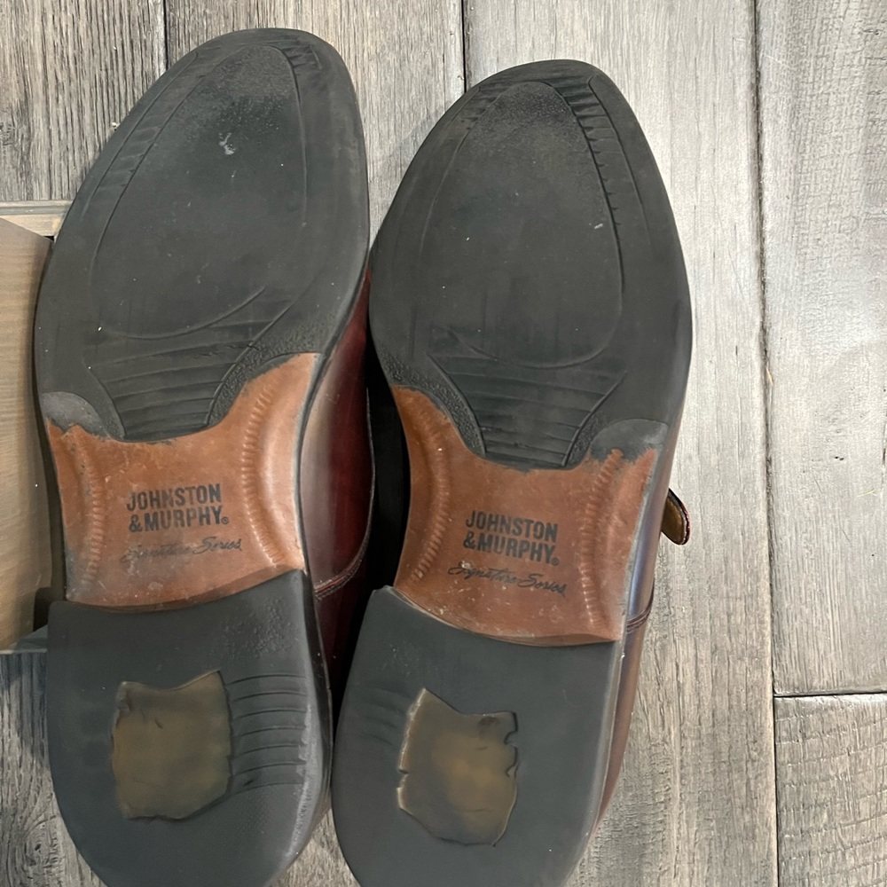 Johnston & Murphy Men's Burgundy Leather Oxfords